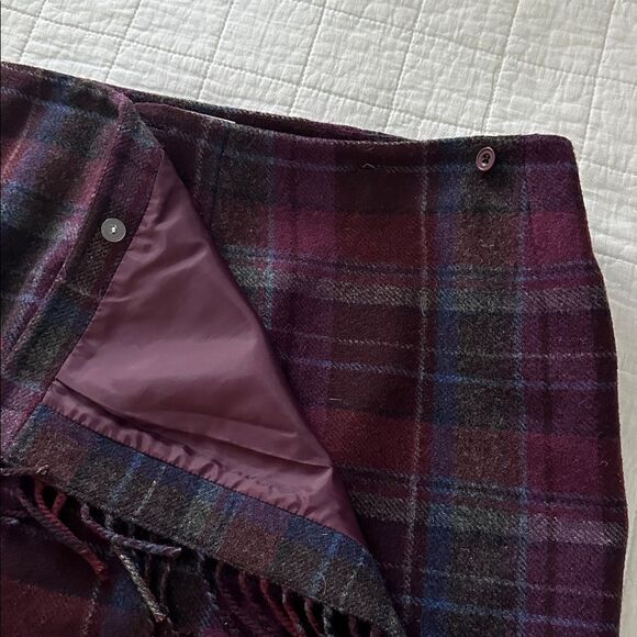 Vintage Talbots Women’s Wool Plaid Skirt Made in Hong Kong Italian Fabric Sz.12 - Picture 10 of 10